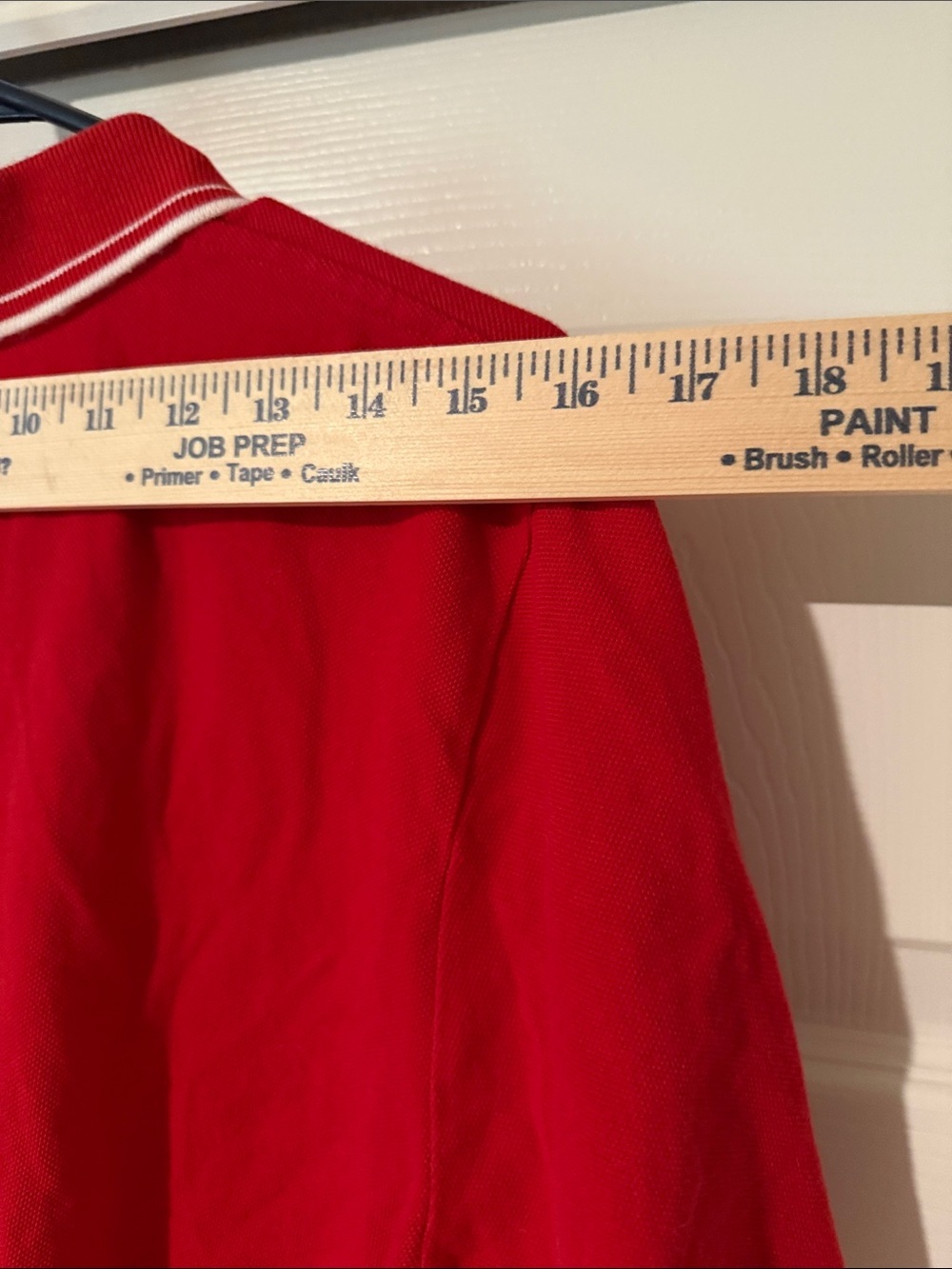 Lauren Ralph Lauren Red Polo with White Trim and Embroidered Crest - Picture 7 of 8